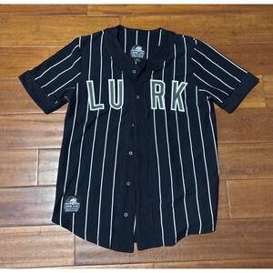 Lurking Class|Sketchy Tank|Black Pinstripe Baseball Jersey|Skate Streetwear|Med
